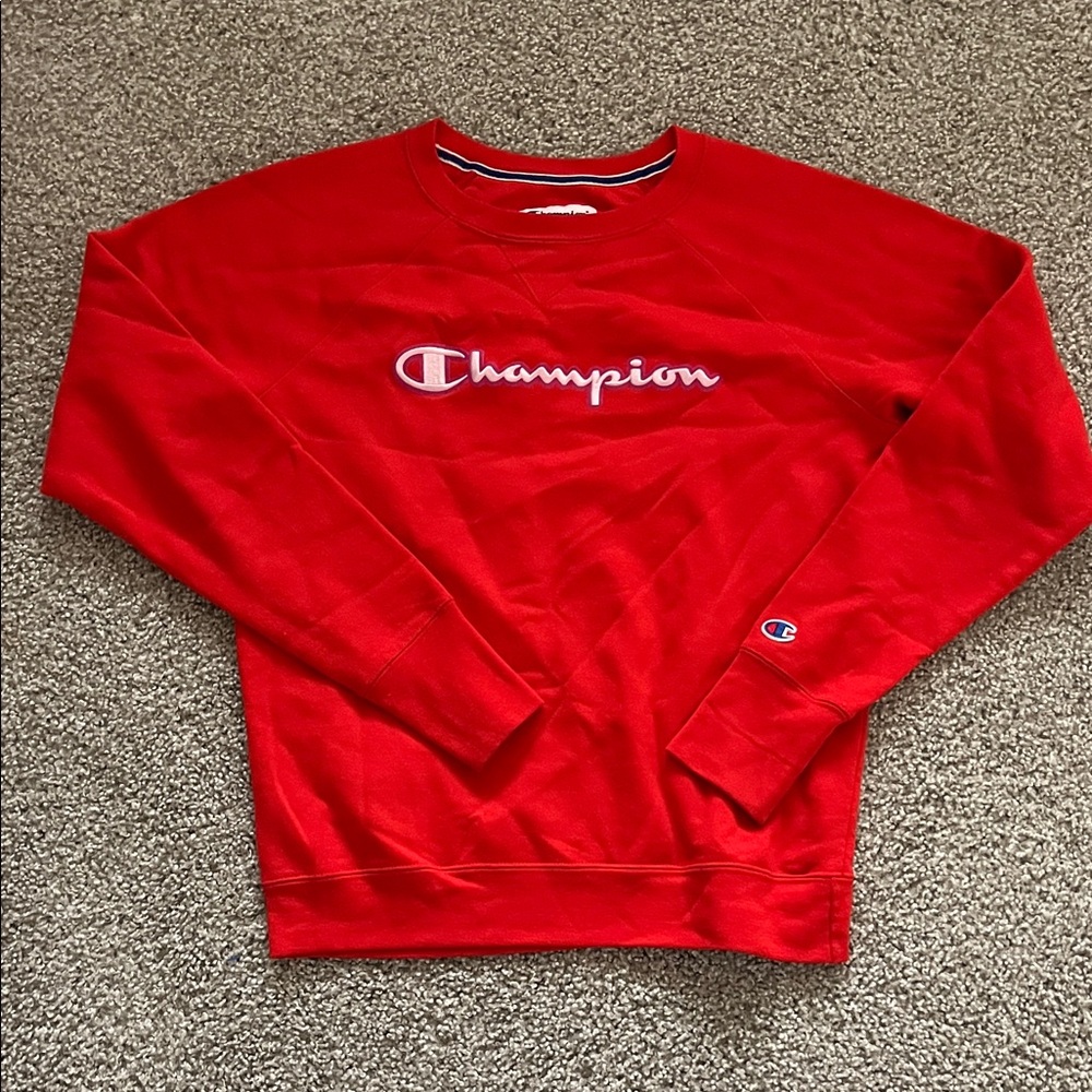 Champion Red Crewneck Sweatshirt Size Small